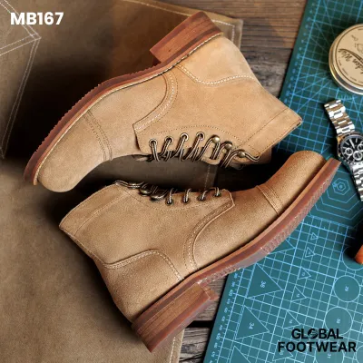 American Retro Genuine Leather Suede Martin Boots